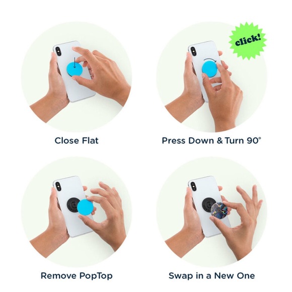 POPSOCKET Universal Galaxy Glitter Rainbow Void PopGrip Phone Stand - Picture 10 of 15